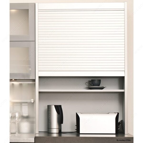 Richelieu Tambour Door - Stainless Steel Finish 25 mm Slats