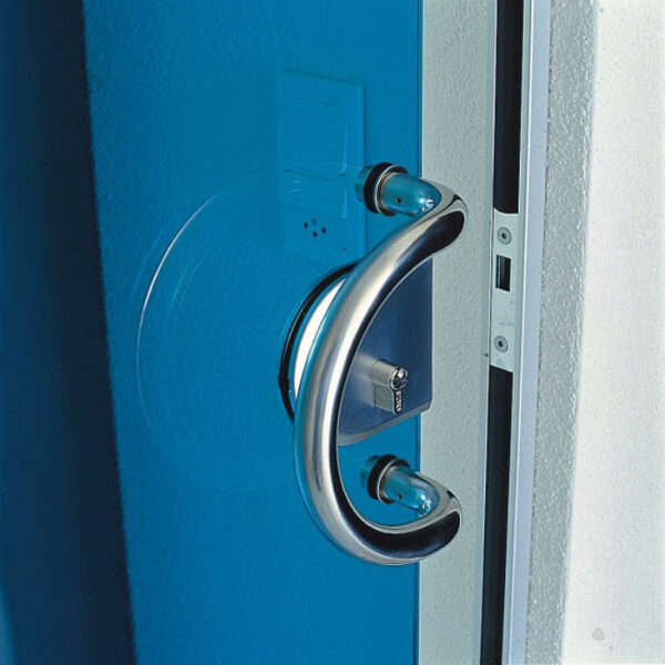 Richelieu HAWA TOPLOCK. Lock for Sliding Glass Doors for 17 mm Euro Cylinder - Image 2