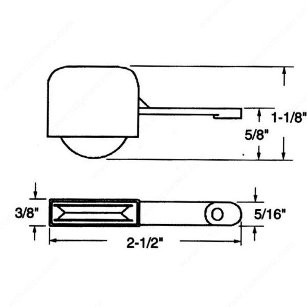 Richelieu Screen Door Roller Assembly