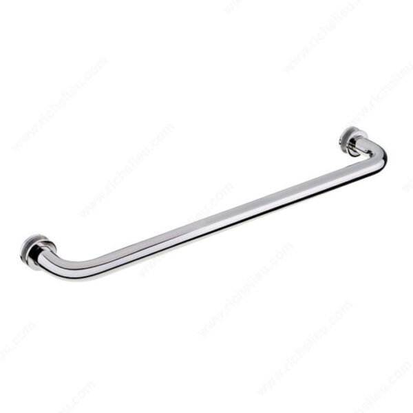 Richelieu Round Tubular Towel Bar with Washers, Rounded Corners