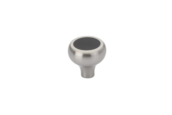 Emtek Carbon Fiber Knob | Black - Silver - Image 2