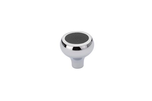 Emtek Carbon Fiber Knob | Black - Silver - Image 3