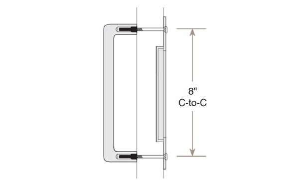 Emtek Modern Rectangular Flush Pull for 8" C-to-C Door Pull - Image 9