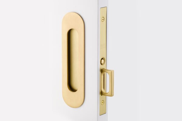 Emtek Narrow Oval Modern Pocket Door Mortise Lock - Image 3