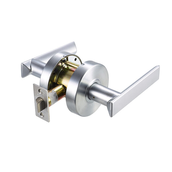 Dorex T2F10 C26D Flat Medium-Duty Passage Lever – Satin Chrome