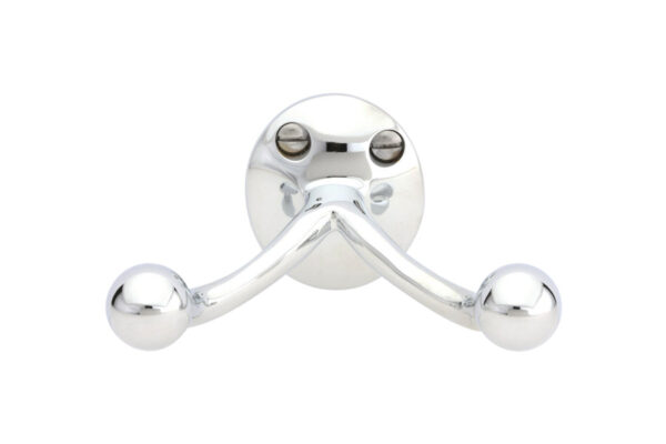 Emtek Brass Double Hook Traditional Bath Hook - Image 3