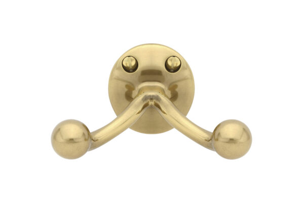 Emtek Brass Double Hook Traditional Bath Hook - Image 2