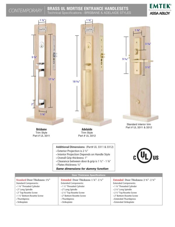 Emtek Adelaide Mortise Lock Entry Set - Image 3