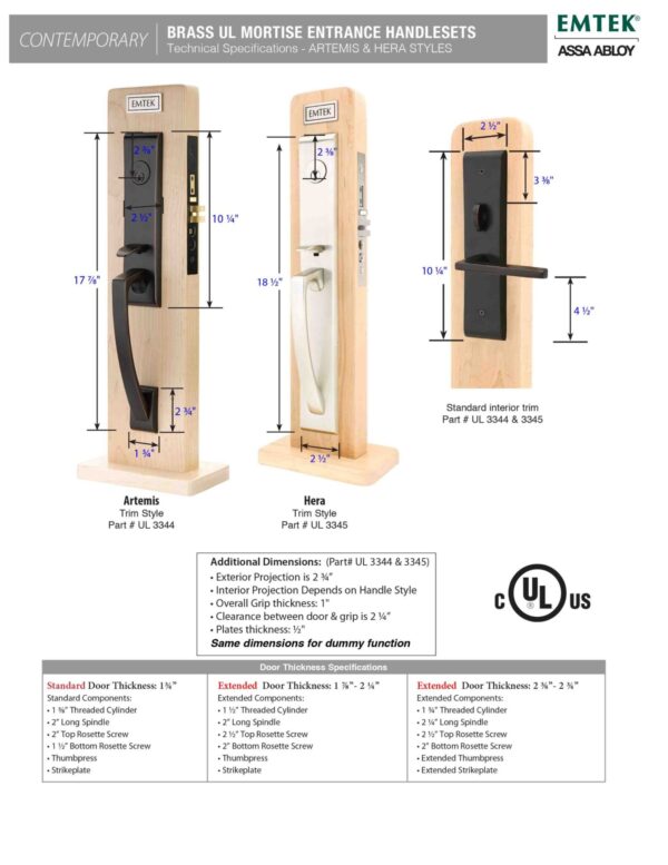 Emtek Hera Mortise Lock Entry Set - Image 4