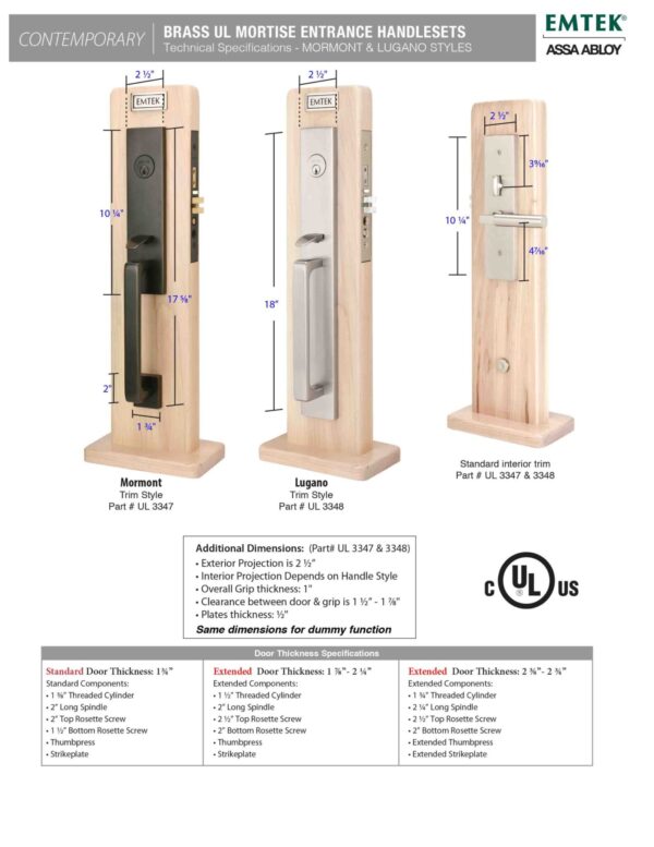 Emtek Lugano Mortise Entry Set - Image 5