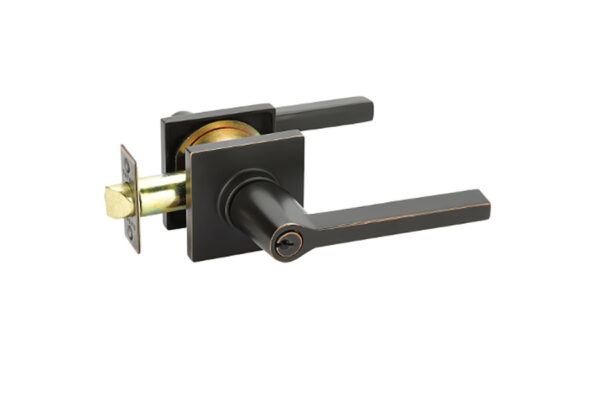 Emtek Helios Keyed Lever Modern Brass - Image 4