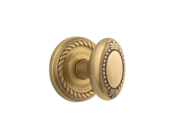 Emtek Beaded Egg Knob Designer Brass