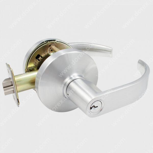 Dorex F1S10 Satin Chrome Heavy Duty Passage Lever - Image 2