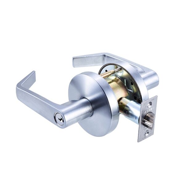 Dorex FH82 Medium Duty Satin Chrome Double Storeroom Institution Lever - Image 2