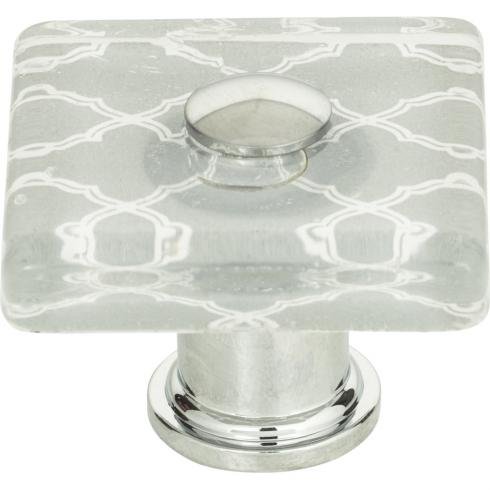 Atlas Quatrefoil Glass Square Knob Collection