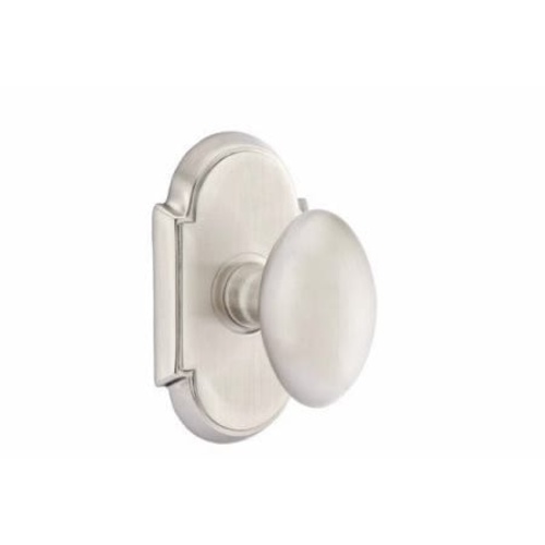 Emtek Egg Knob with No.8 Rosette in Satin Nickel